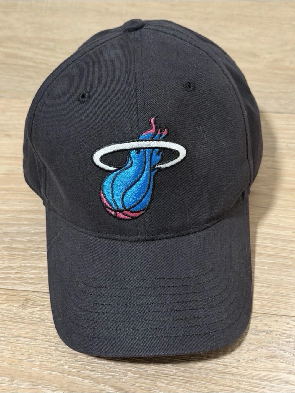 Miami Heat “Vice” Basketball Logo Black Baseball Cap